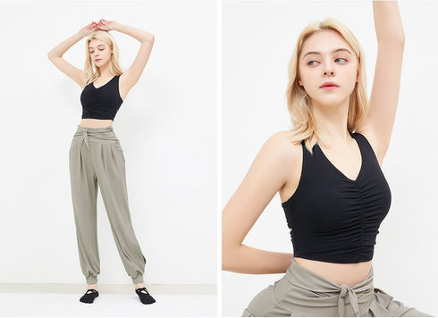 El-soft Back Twist Shirring Tanktop